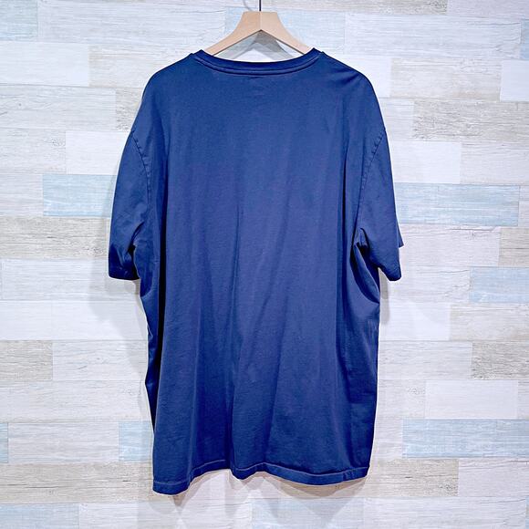 POLO Ralph Lauren Applique USA Flag Logo Jersey Tee Navy Blue Mens 2XLT 2XL Tall - Picture 5 of 7